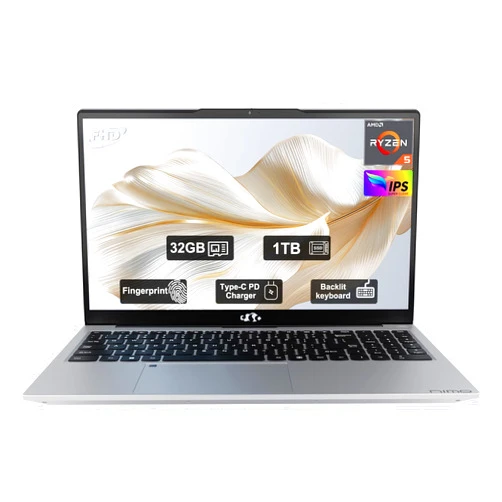 NIMO 15.6 FHD Laptop, 32GB RAM 1TB SSD, AMD Ryzen 5(Beat i3-1215U, 4 Cores Up to 3.7GHz), 2 Years Warranty, 90 Days Return, Fingerprint, Backlit Keyboard, Wi-Fi 5, BT5.2, Numpad, Win 11