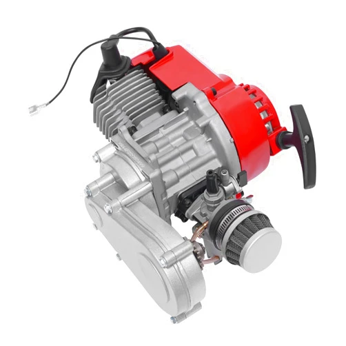 Bazargame 2 Stroke Pull Start Engine Motor Kit, 49cc 47cc 50cc Pocket/Quad/Dirt Bike Pull Start,Fits Mini Pocket Dirt Bike Scooter ATV,Racing Engine Motor Go Kart Forward Reverse Gearbox Kit