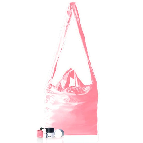 SYZY Crossbody Packable Travel Tote Bag - Portable Nylon Shopping Beach Market Bag - Reusable Collapsible Stuffable Pouch