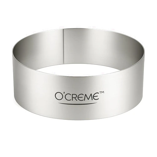 O'Creme Cake Ring Sturdy Stainless Steel Round Mousse Cake Ring Mold for Baking, Dessert Cake Decorating Pastry Rings 10 Inch Diameter x 2 Inch High