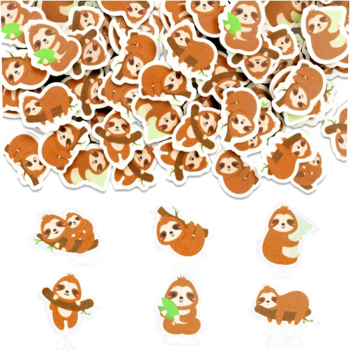 Yopyame Mini Sloth Erasers Bulk - 60PCS Animal Erasers for Kids Classroom Assorted Novelty Tiny Pencil Erasers Puzzle Erasers Desk Pet Student Homework Prize School Carnival Gift Filling Party Favors
