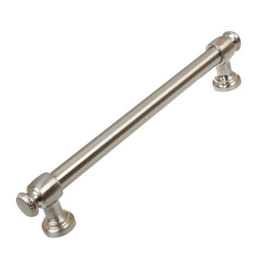 GlideRite Hardware 4361-160-SN-50 6.25 inch CC Modern Solid Steel Euro Cabinet Bar Pulls 50 Pack, 6.25