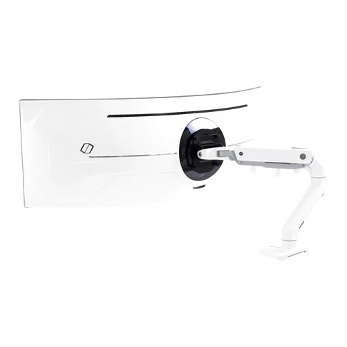 Ergotron – HX HD Premium Heavy Duty Gaming Monitor Arm, Single Monitor Desk Mount – for 1000R Curved Ultrawide Monitors Up to 49 Inches, 28 to 42 lbs, VESA 75x75mm or 100x100mm – HD Pivot, White