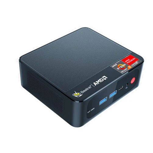 Beelink Mini PC AMD Ryzen 5 5500U (up to 4.0GHz, 6C/12T), Mini Processors 16G DDR4 RAM 500GB M.2 2280 NVME SSD, 4K Dual Screen Display/WiFi6/BT5.2/2.5G LAN