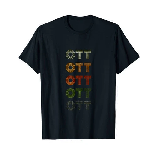 Love Heart Ott Nametag Love Heart Ott Tee Grunge Vintage Style Black Ott T-Shirt