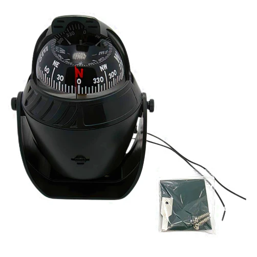 Begator Boat Car Caravan Truck Compass Sea Marine Electronic Navigation Bracket Mount Backlight Compass,Dashboard Compass Night Visible with Light,Fits for Car,Watercraft,Boat,Caravan