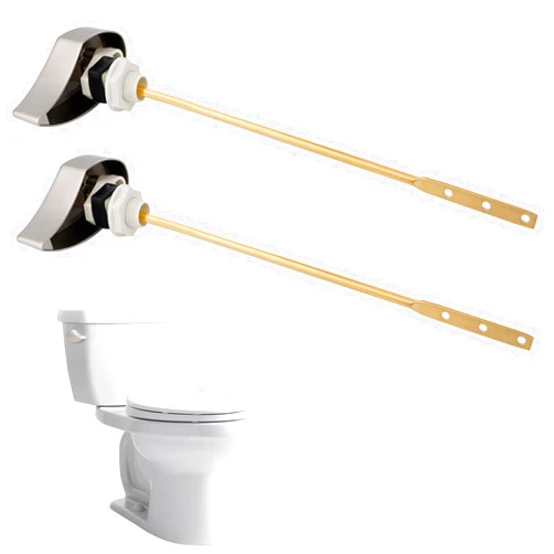 Hibbent 2 Pack Toilet Handle Replacement Compatible with TOTOTHU004-CP Trip Lvr for ST701, CST854, Side Mount Toilet Flush Handle, Tank Flush Lever, Brushed Nickel