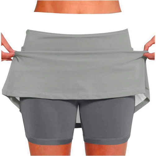 Shusuen Skorts for Woman High Waisted Inner Shorts Athletic Skirts Tennis Golf Running Workout Sports Skorts with Pocket