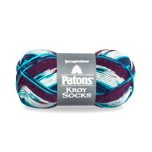 Patons Kroy Socks Yarn - (1) Gauge - 1.75 oz - Blue Raspberry Blue Raspberry -