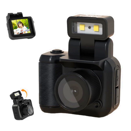 Rogess 2024 New Keychain Camera, Keychain Camera with Flashing Light, Mini Keychain Camera, HD Mini Sport Camera, Key Chain Mini Camera, Portable Camera Keychain (Black)