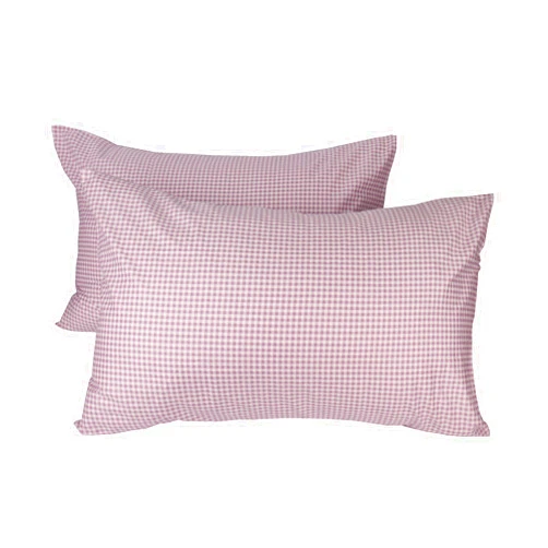 WBYCOTBED Set of 2 Pillow Cases Queen Cotton Purple Checked Soft Comfortable Decorative Pillowcase Perfect for Home Hotels Use