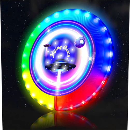 Pengguo LED Flying Disc 39 RGB with Millions of Colors Light Up Flying Disc Perfect Christmas Birthday Outdoor Camping Gift