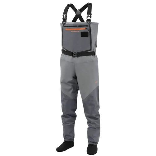BASSDASH Flex Men’s Nylon Breathable Chest Waders Waterproof Fly Fishing Stocking Foot for Hunting Lightweight