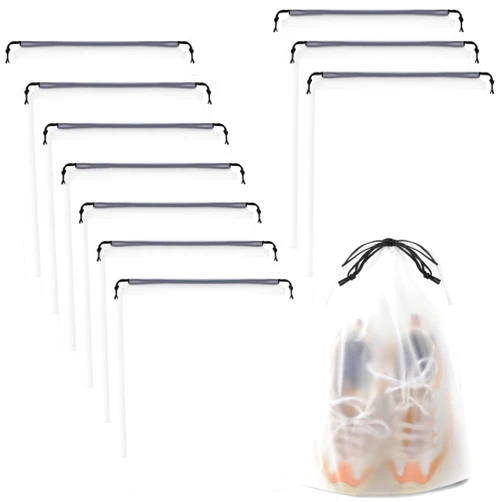 COIDEA Clear Shoe Bags for Travel 10 PCS, 15.7