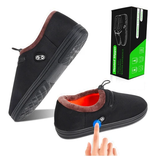 RTDEP Foot Warmer, Electric Foot Warmer with 5000mAh Battery, Heated Slippers Women Men, Heated Foot Warmer with Smart Dual Independent Switch Heated Shoes for Feet Warmers Winter Warm