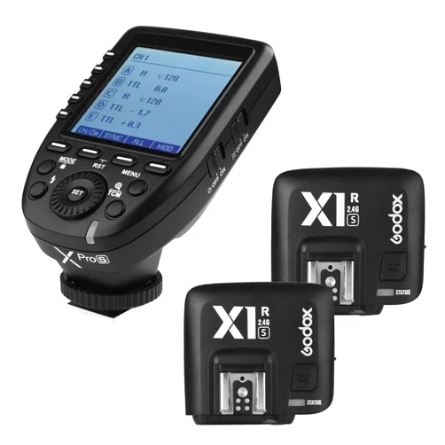 Godox Xpro-C 2.4G X System TTL Wireless Flash Trigger Transmitter & 2 * X1R-C Controller Receiver Compatible for Canon Flash…