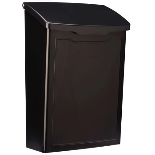 Architectural Mailboxes 2681B Black Marina Wall Mount Mailbox, Small