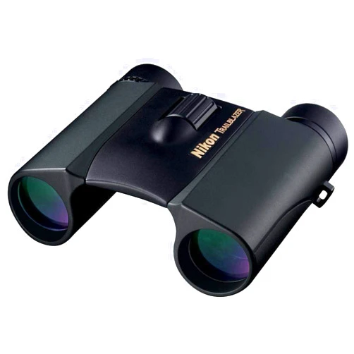 Nikon Trailblazer 8x25 ATB Black Binoculars 8218 | Waterproof, Fogproof, Dual-hinge design, Compact Binocular, Black Rubber Armoring, Mutlilayer-coated lenses | Official Nikon USA Model