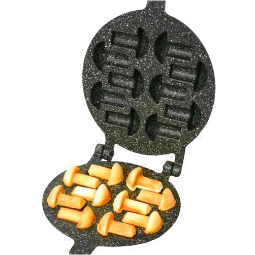 PetriStor Non-stick Coating granite stone Cookie Mushroom Mold Assorted Tasty Homemade Cookies Baking Tools & Accessories Cookie Presses Bakeware (10 Mushrooms)