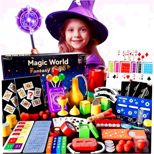 Generic Magic Kit: 80+ Magic Tricks for Kids to Perform with Step-by-Step Video, Instructions for Each Trick Provided by a Professional Magician, Toys for Boys and Girls