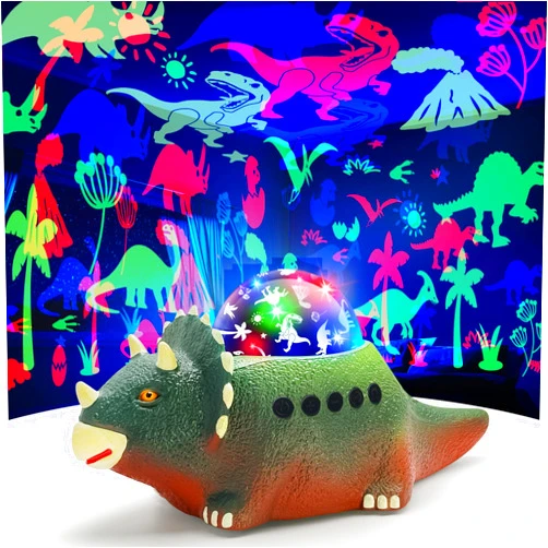 Beslike Dinosaur Projector Night Light for Kids Room, Dino Light Projector with 14 White Noises & 360° Rotation, Crawling Dinosaur Toys for Kids 3-5, Birthday Holiday Gifts for Kids Ages 3-8