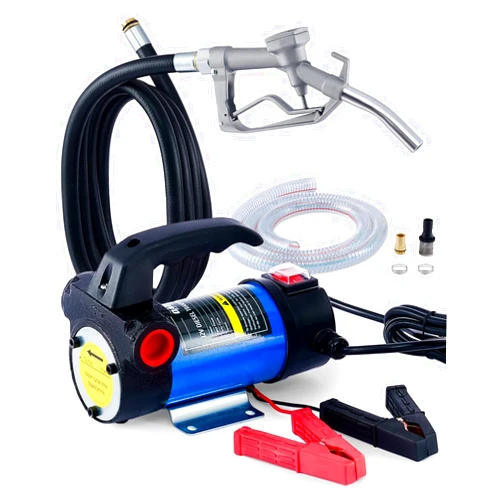 Orion Motor Tech Diesel Transfer Pump, 12 Volt Fuel Transfer Pump with Nozzle Hoses for Transferring Diesel, Kerosene, Machine, Transformer Oil, Self Priming DC Electric Fuel Pump Kit