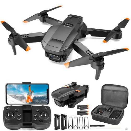 Electrolux Mini Drone with Camera for Adults Kids, 1080P HD Foldable FPV RC Quadcopter with Upgrade Gesture Control, 90° Adjustable Lens, Headless Mode, 2 Batteries, Carrying Case, Altitude Hold, 3D Flip