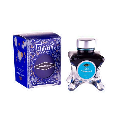 Diamine - Shimmering Fountain Pen Ink, Blue Peppermint, 50ml, Inkvent