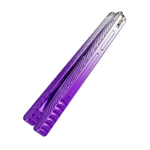 Nabalis Wing Butterfly Knife Balisong Trainer, 7075AL Handle, Bushing System, Handle Design Channel, Unsharpened, for Practicing Flipping, Blunt Practice, No Edge Tool