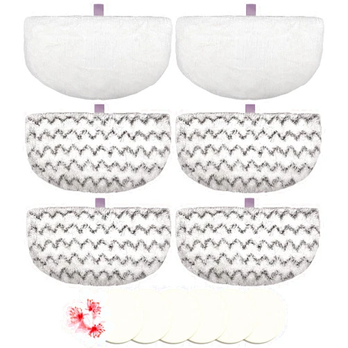 F Flammi Flammi 4 Scrub+2 Soft Steam Mop Replacement Pad & 6 Scent Discs for Bissell Powerfresh Steam Mop 1940 1806 1440 1544 Series, Model 2685A 2075A 19402 19404 19408 1940A 1940Q 1940T 1940W, Part# 5938