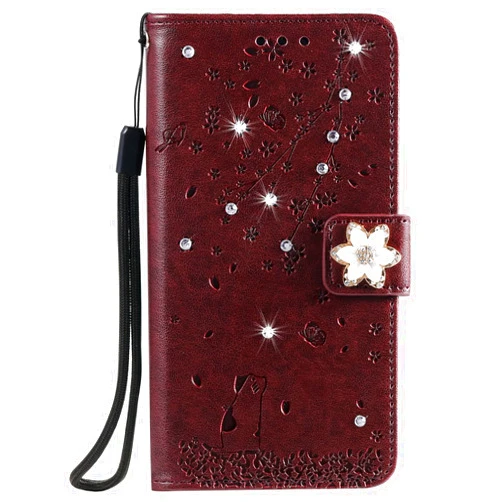 LTLGHYL Wallet Case for iPhone 13/13 Pro/13 Pro Max, Bling Glitter PU Leather Folio Flip Case Cover with Card Slots Kickstand Wrist Strap Shockproof TPU Cases,Brown,13 6.1