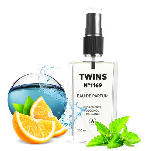 TWINS PARFUM TWINS Impression of Aqva Pour Homme | Perfume for Men Eau de Parfum | No.1169 | 3.4 Fl Oz / 100 ml