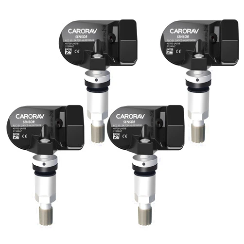 CARORAV TPMS Sensor, 4-Pack Tire Pressure Monitoring System Sensor fit for Nissan 350z Altima Versa Infiniti, 315MHz Tire Sensor OE Replaces#40700-JA01B 407001AA0B 40700JA01C