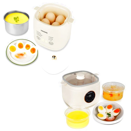 YiNiiOiOi Egg Cooker, Egg Boiler for Hard Boiled Eggs, Soft Boiled, Egg Custard, Electric Egg Cooker with Auto Shut Off and Beep Alarm, Smart Egg Maker for Home, Kitchen, Dorm, BPA-Free