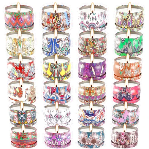 Howemon 24 Pack Scented Candles Set for Home, Relaxing Stress Relief, Aromatherapy - Natural Soy Wax and Fragrance - Gifts for Women, Mom, Best Friend, Wife, Birthday