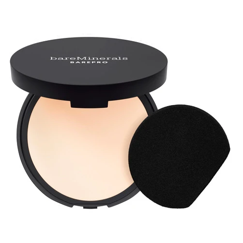 bareMinerals Barepro Skin-Perfecting Powder Foundation, Matte Pressed Powder Foundation Full Coverage with Plant-Based Squalene, Oil Control, Vegan