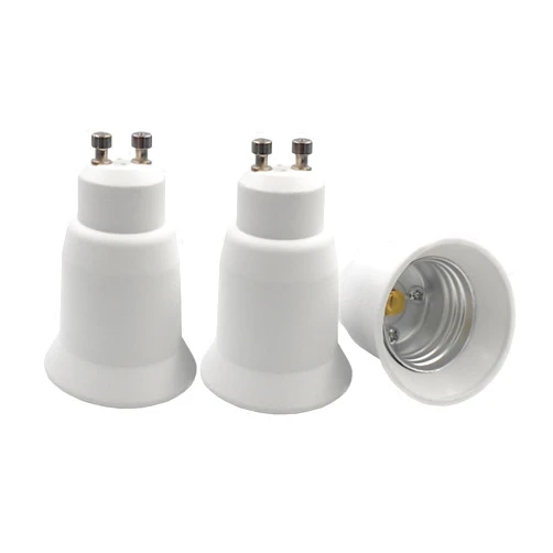 Lightstar 3PCS Gu10 to E26 Adapter, GU10 to Standard Screw in Base E27 Socket Adapter Converter, Heat Resistant Material (GU10 to E26)