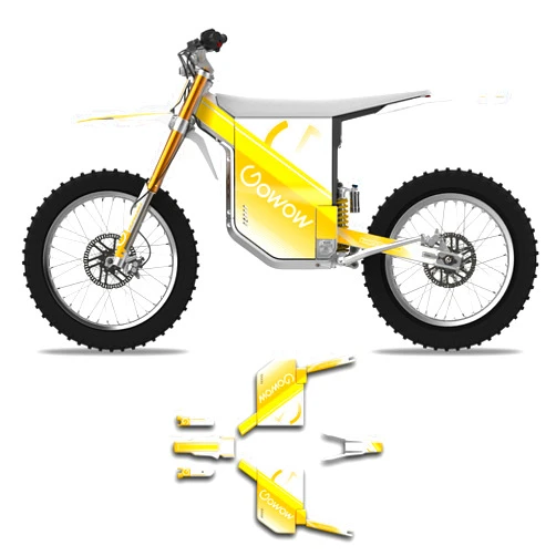 Kungfu Graphics Custom Decal Kit for Gowow Alpha Dirt Bike, GWORI23N004-KOR