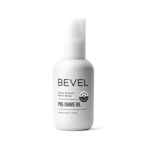Bevel Pre Shave Oil for Men with Castor Oil, Olive Oil and Tea Tree Oil, Helps Soften Hair and Protect Skin from Irritation and Razor Burn, 2 Fl Oz