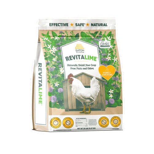 Eaton Pet and Pasture Revitalime Coop Care Made Easy - All-Natural Coop Freshener, Odor & Pest Eliminator | Naturally Controls Moisture, Reduces Ammonia, & Repels Pests | Safe for Chickens (20lbs)