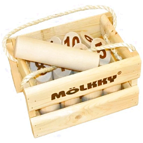 Tactic Games US Molkky - Wooden Pin & Skittles Game - Outdoor Fun - For Beach - Park - Picnic - Playground - Classic Family Garden Game from Tactic