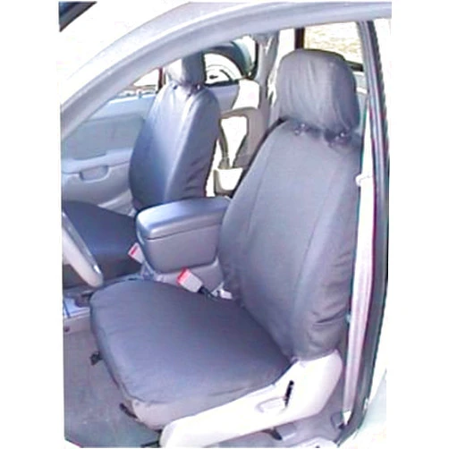 Durafit Seat Covers, Made to fit 2001-2004 Tacoma Pair of Flat Bucket Exact Seat Covers in Dark Gray Automotive Twill.