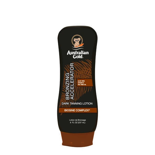 Australian Gold Dark Tanning Accelerator Lotion With Bronzer, 8 Ounce, New Package Same Formula, B003GX5SSC