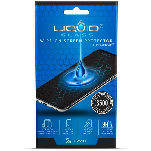 LIQUID GLASS Screen Protector With $500 Coverage | Wipe On Scratch and Shatter Resistant Nano Protection for All Phones Tablets and Smart Watches - Universal Fit (New and Advanced)