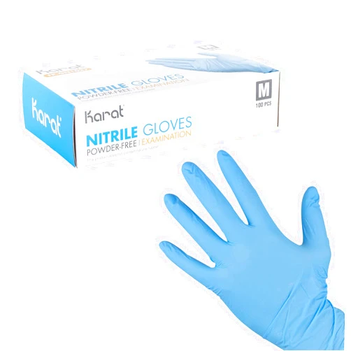Karat [Medium - 1,000 ct] Blue Nitrile Disposable Gloves, Powder-Free, Great Fit, Tear-Resistant for Multi-Purpose (FP-GN1027)