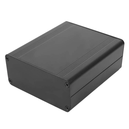 Walfront 38 x 88 x 100mm Aluminum Cooling Case DIY Aluminum Case Electronic Junction Box Split Type Enclosure for DIY Project Matte Black
