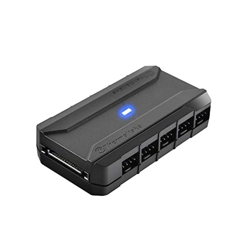 Thermaltake Commander FP SATA Powered 10 Port 4-Pin PWM Fan Hub AC-023-AN1NAN-A1, 3.2 x 1.7 x 0.7 inches