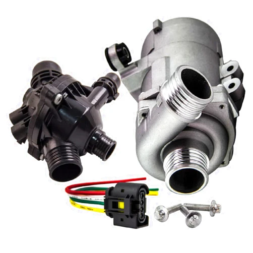 Coolautocore 11517563183 11517586925 Electric Water Pump + Thermostat Kit For BMW 328i 528i 530xi 525xi X3 X5 w/Bolt