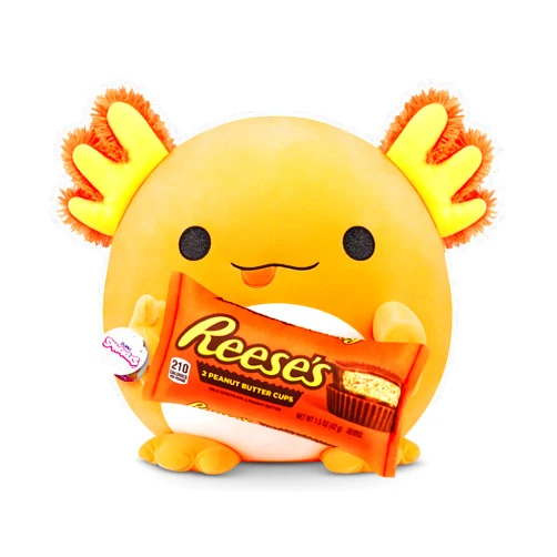 Snackles ZURU Snackles (Reese's Pieces Axolotl Super Sized 14 inch Plush by ZURU, Ultra Soft Plush, Collectible Plush with Real Licensed Brands, Stuffed Animal