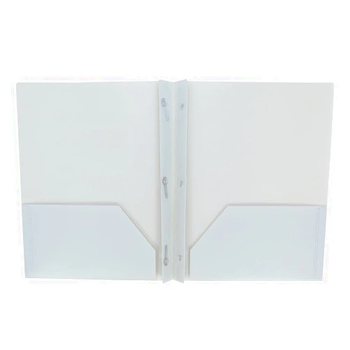 Aurora2018 Plastic Folders with Pockets and Prongs, Grey, Letter Size